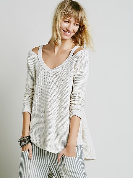 Moonshine V Neck Pullover At Free People Clothing Boutique | free people moonshine v neck pullover in beige cream lyst Moonshine V Neck Pullover At Free People Clothing Boutique | free people moonshine v neck pullover in beige cream lyst