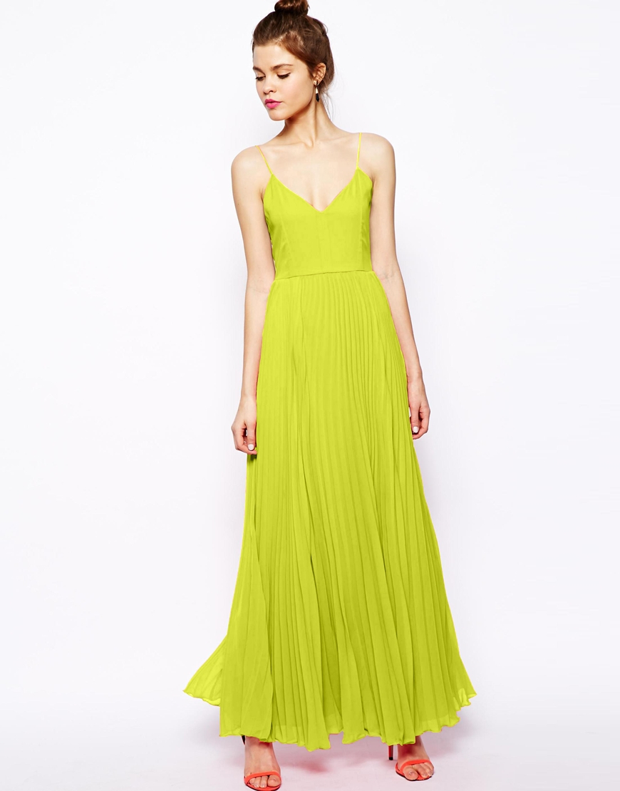 asos lime green dress