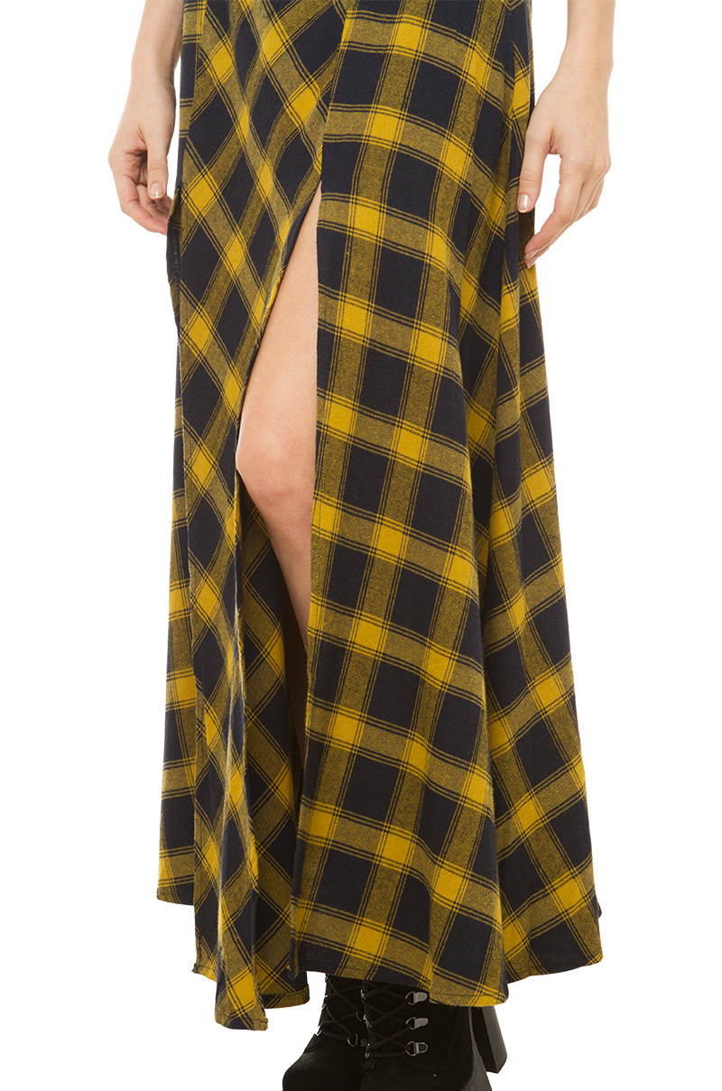 black and blue skater skirt outfit