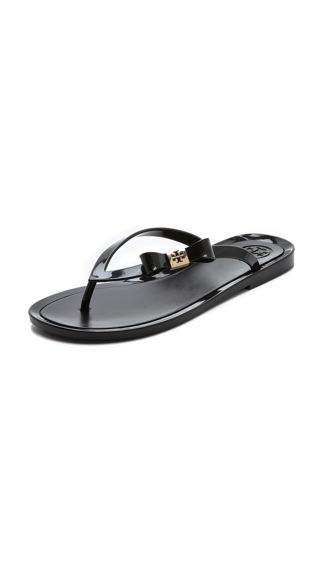 tory burch black jelly flip flops