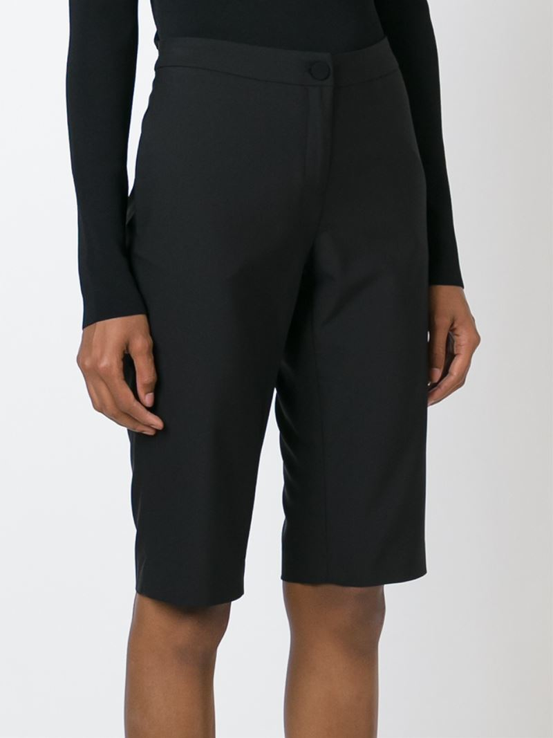 2noir Tailored Knee Length Shorts in Black - Lyst