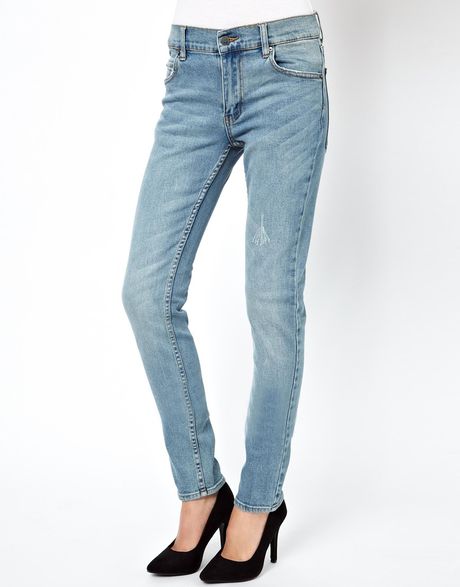 Cheap Monday Light Wash Tight Skinny Jeans in Blue (Favouriteused) | Lyst