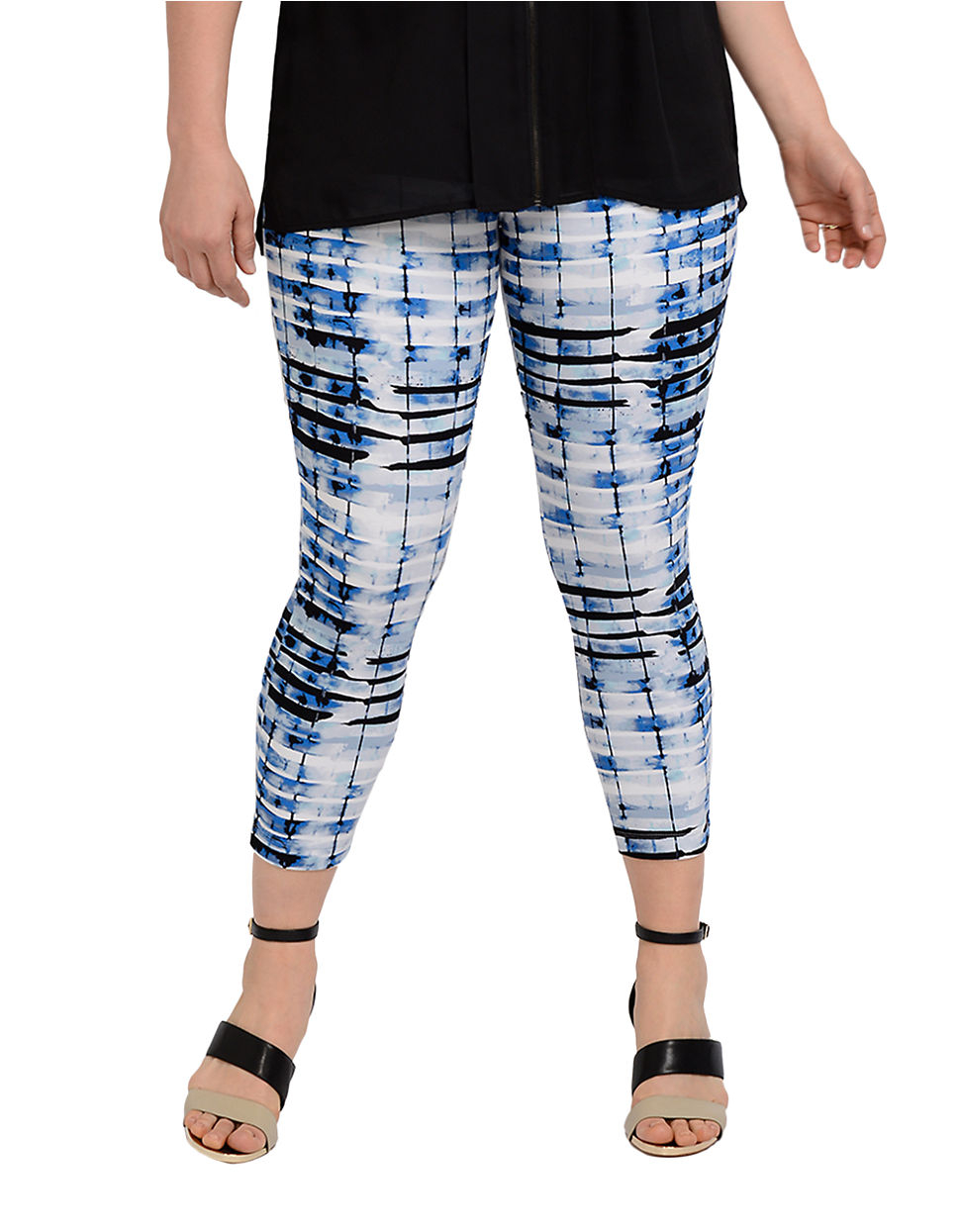 Lyst - Lyssé Zipper-cuffed Leggings in Blue