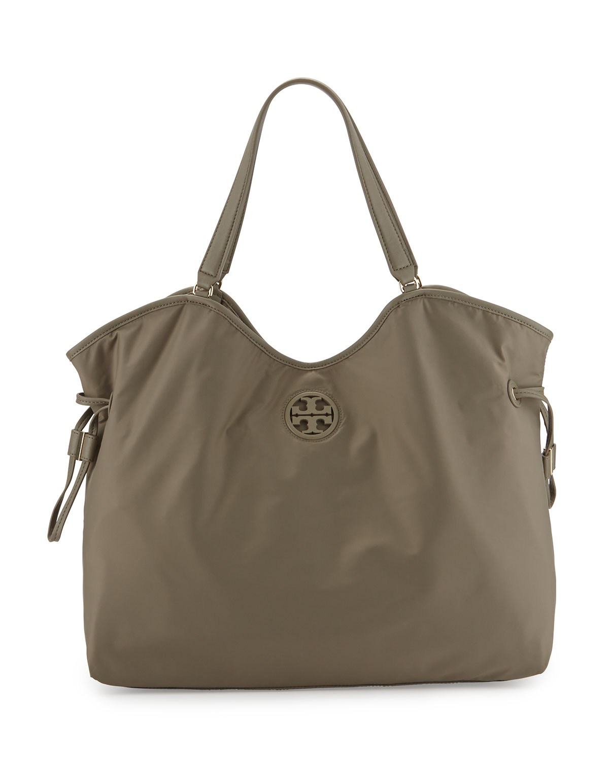 Lyst Tory Burch Slouchy Nylon Tote Bag in Gray