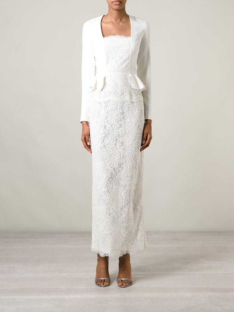 alessandra rich white lace dress