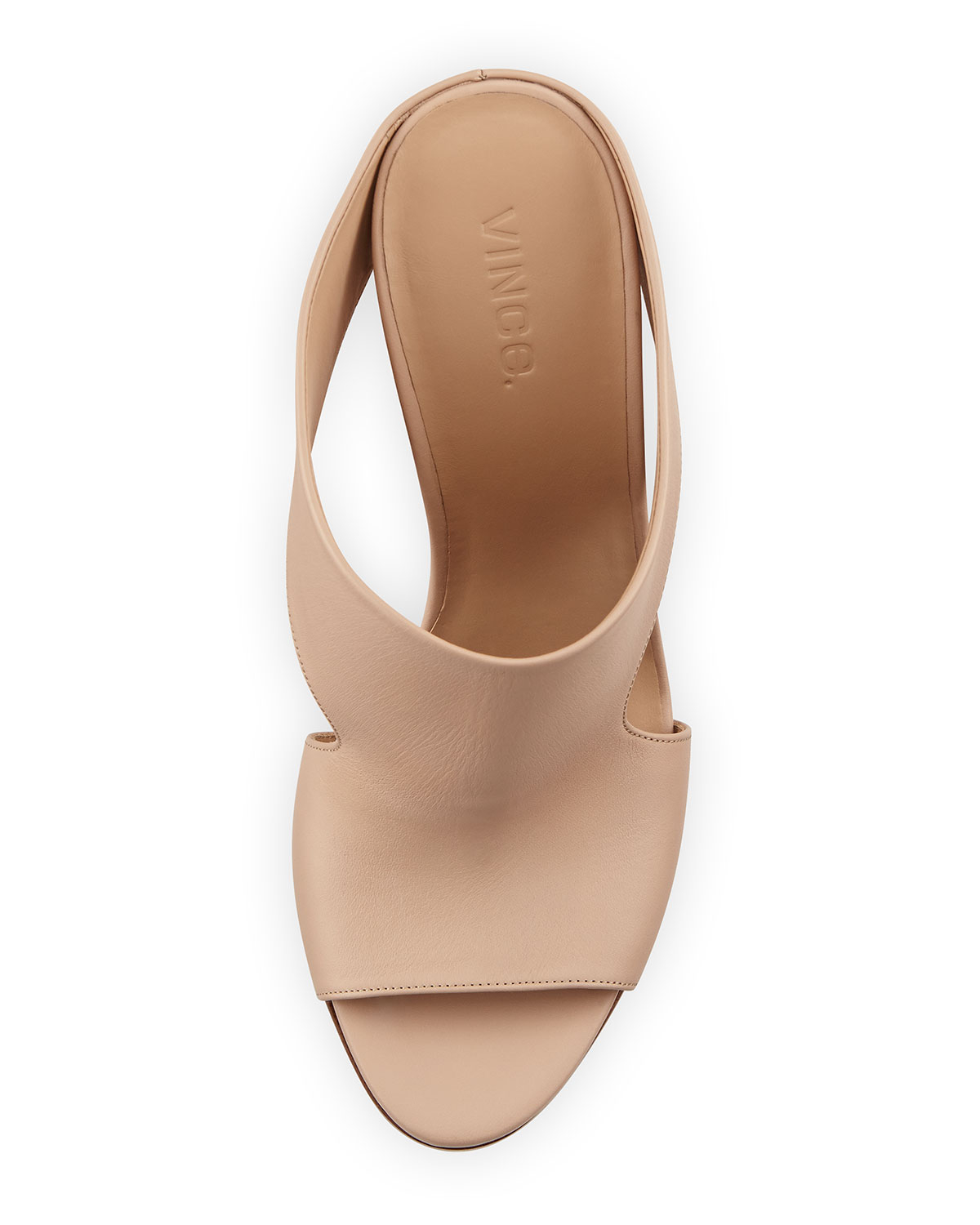 leather wedge mule