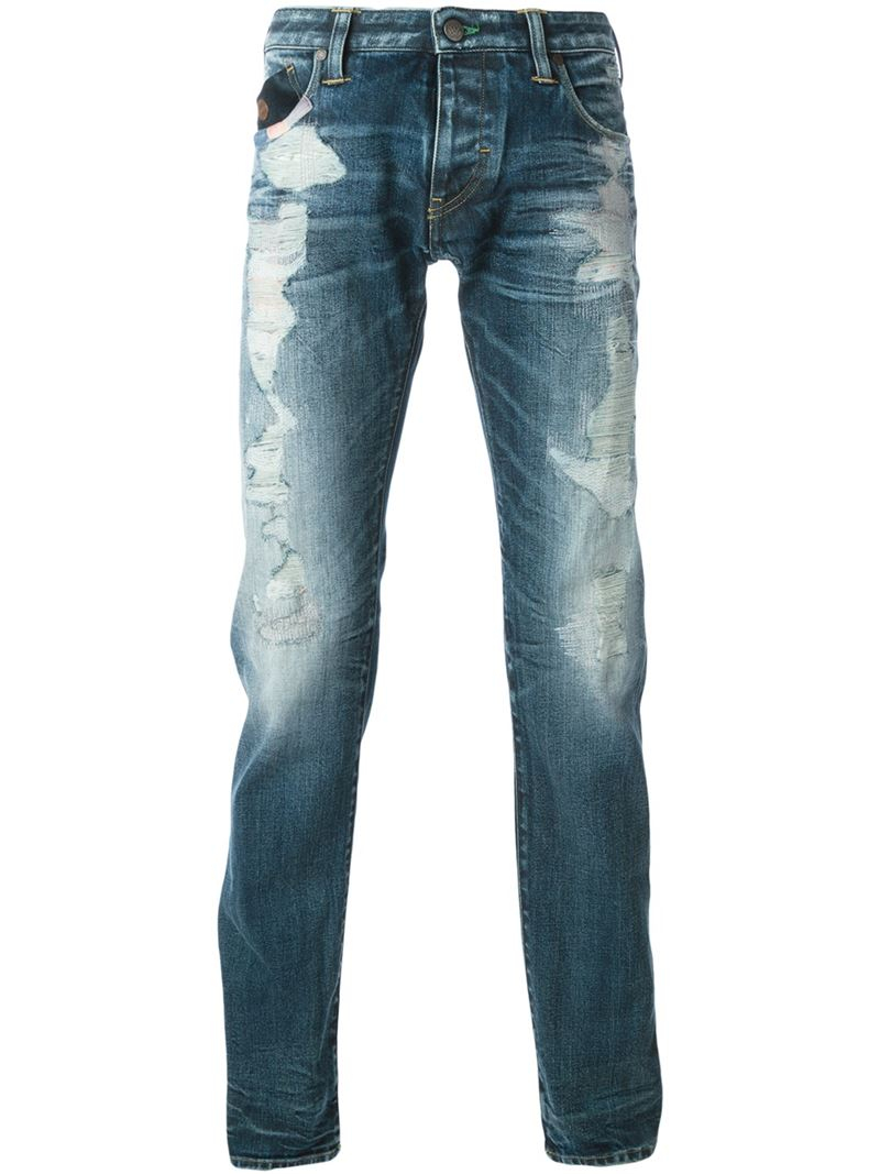 ripped armani jeans