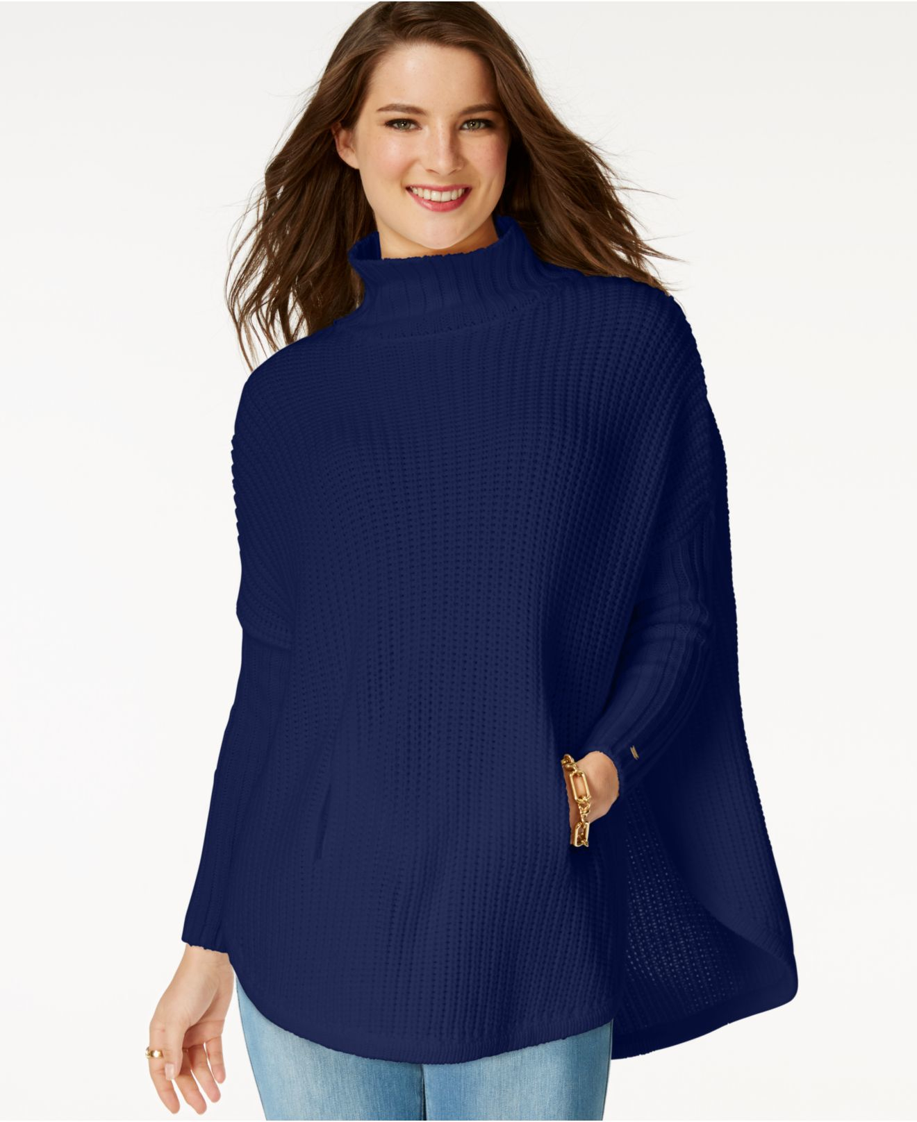 Lyst - Tommy Hilfiger Long-sleeve Mock-neck Pullover Sweater in Blue