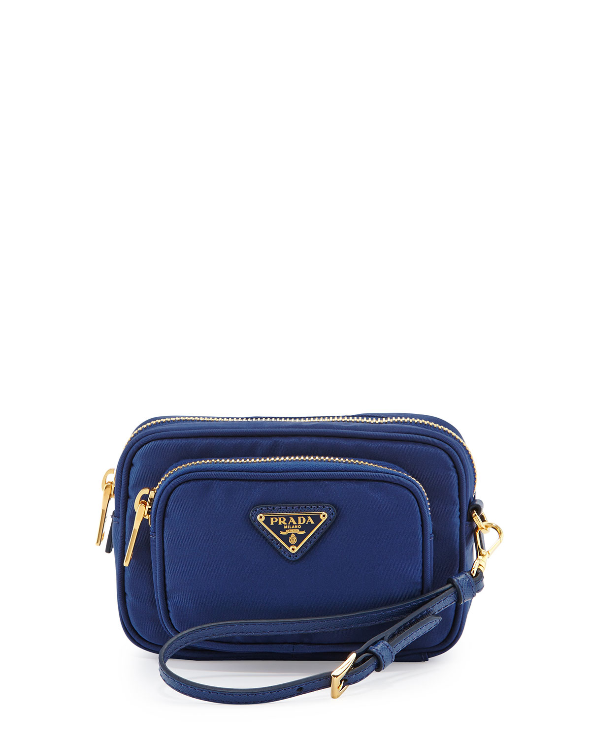 Prada Tessuto Small Pocket Crossbody Bag in Blue (ROYAL BLUE) | Lyst