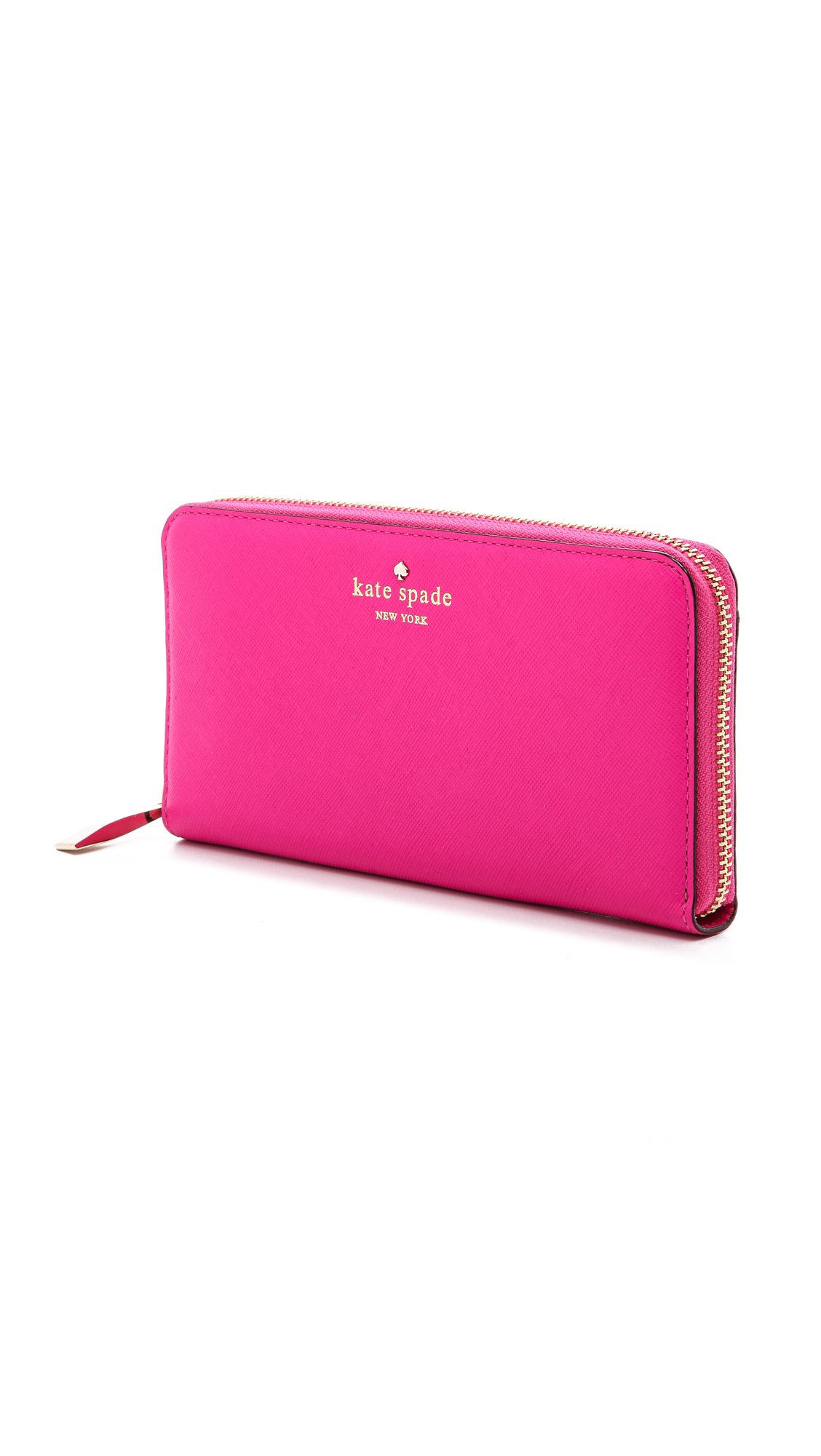 Kate spade Lacey Zip Around Wallet Spanish Moss in Pink (Vivid