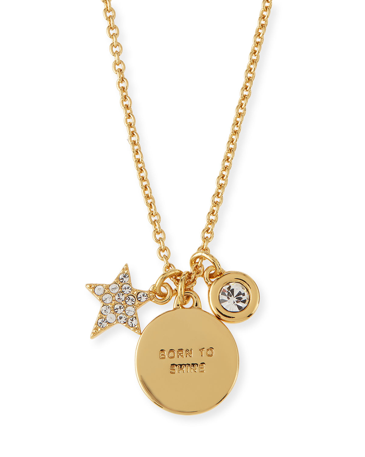 Lyst - Kate spade new york Crystal Charm Pendant Necklace ...