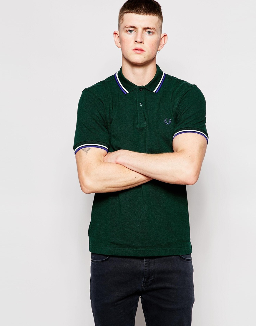 fred perry twin tipped polo green