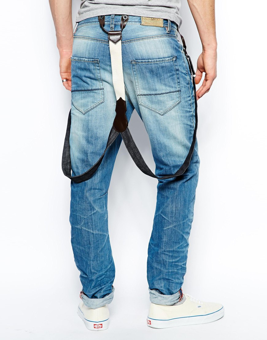 jeans with braces