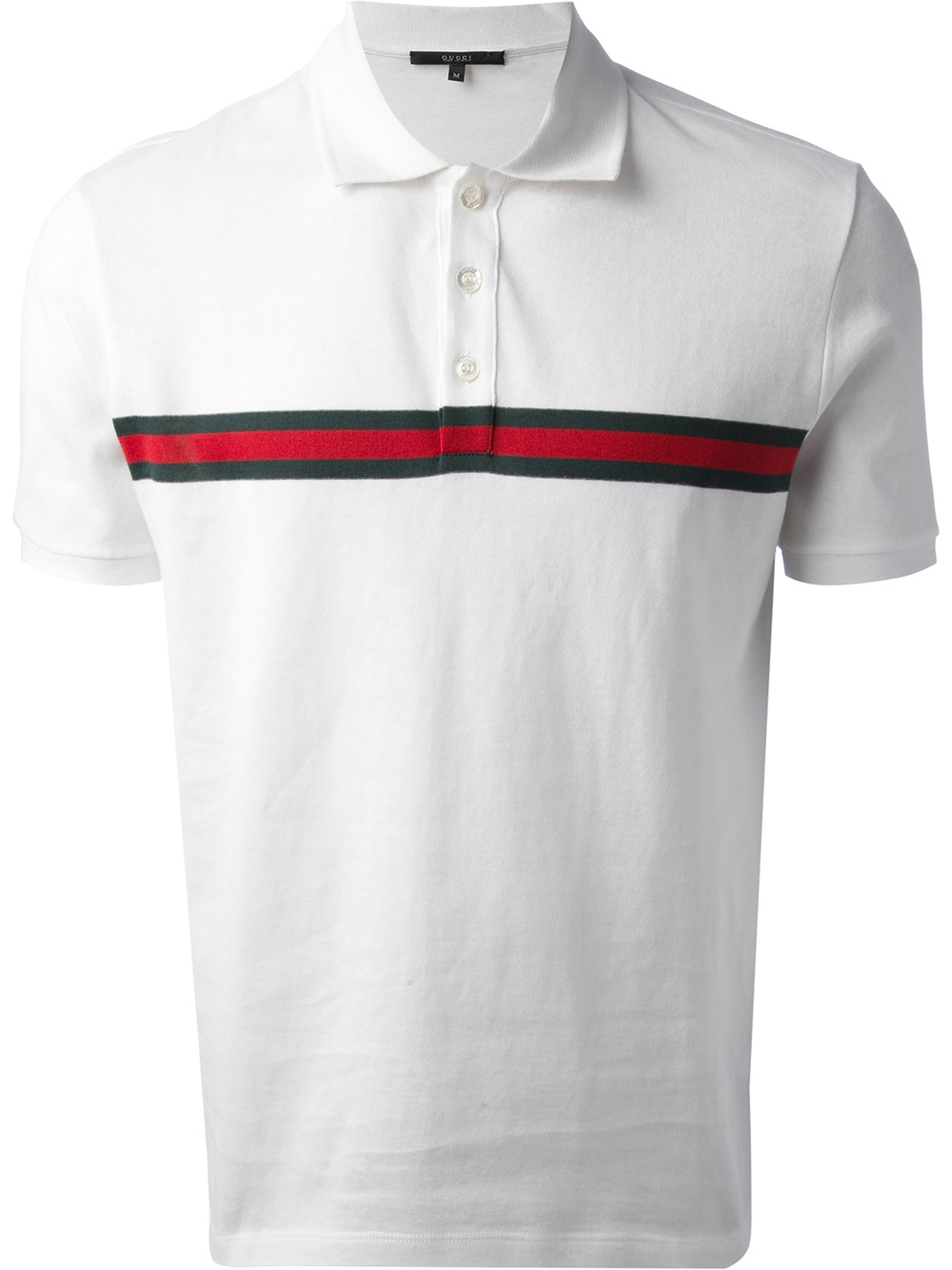 Gucci Short Sleeve Polo Shirt in White for Men | Lyst