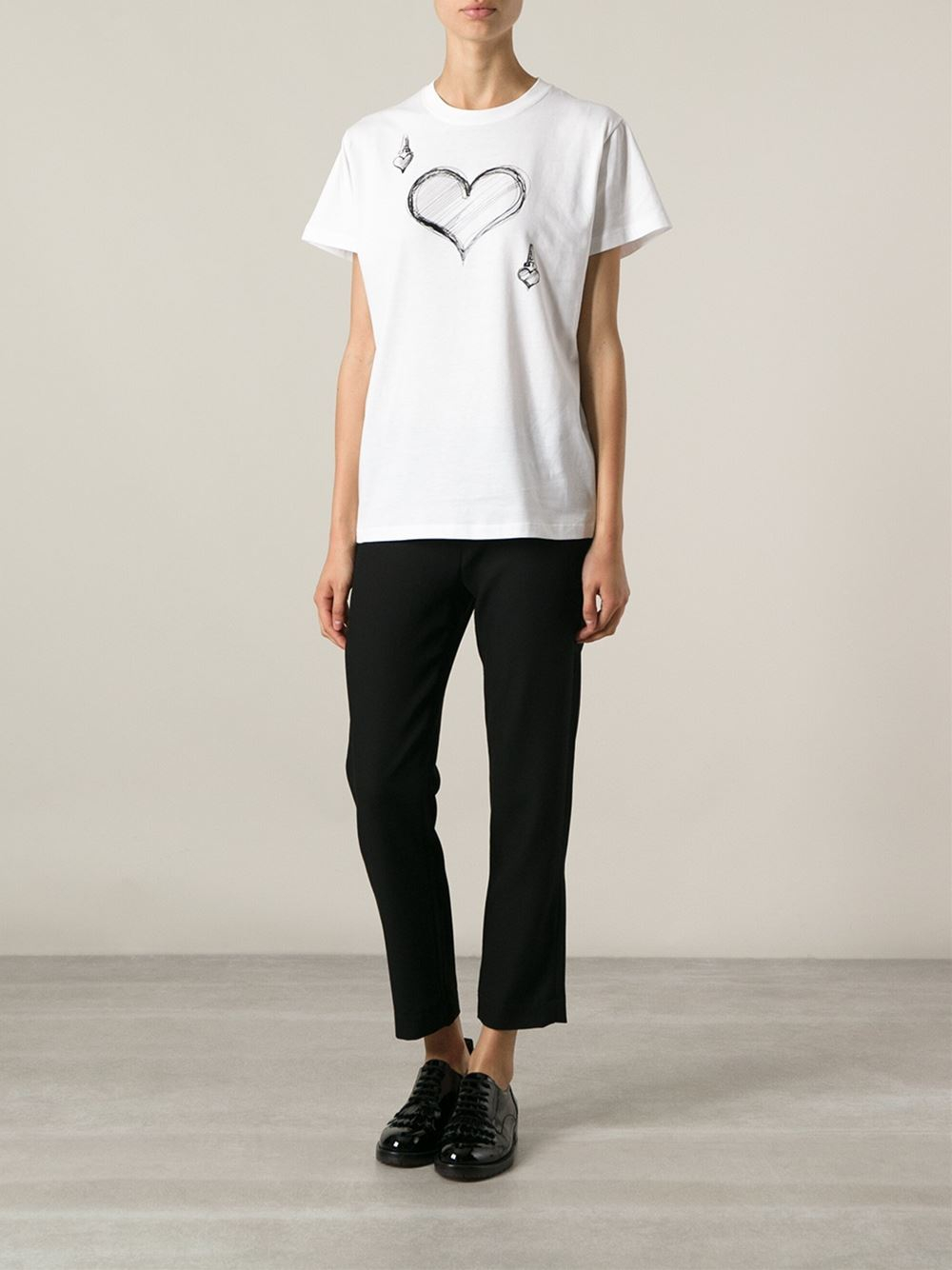 valentino heart t shirt