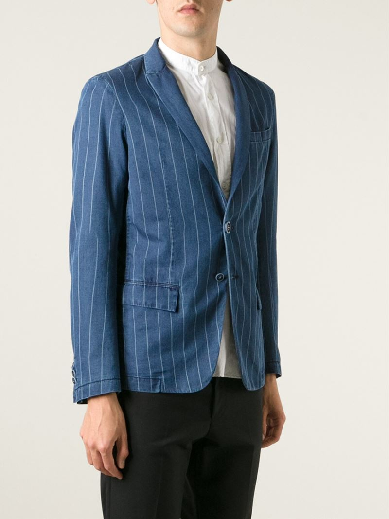 Blue pinstripe blazer new arrivals
