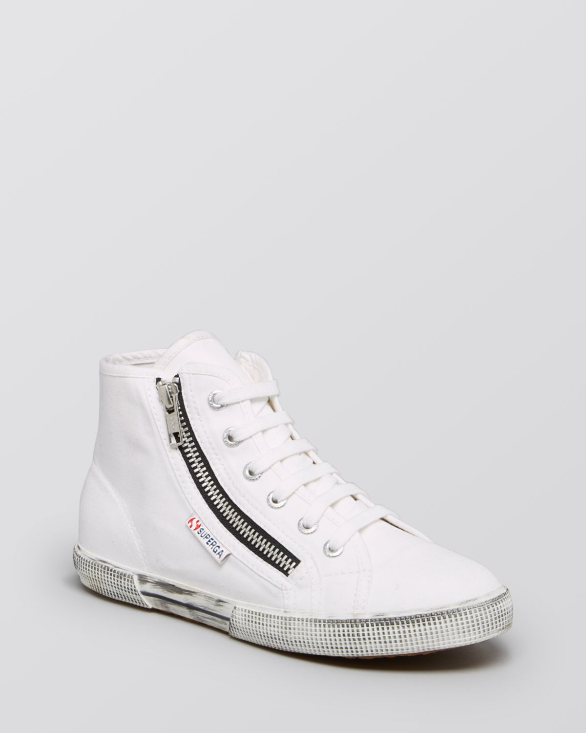 superga lace up high top sneakers
