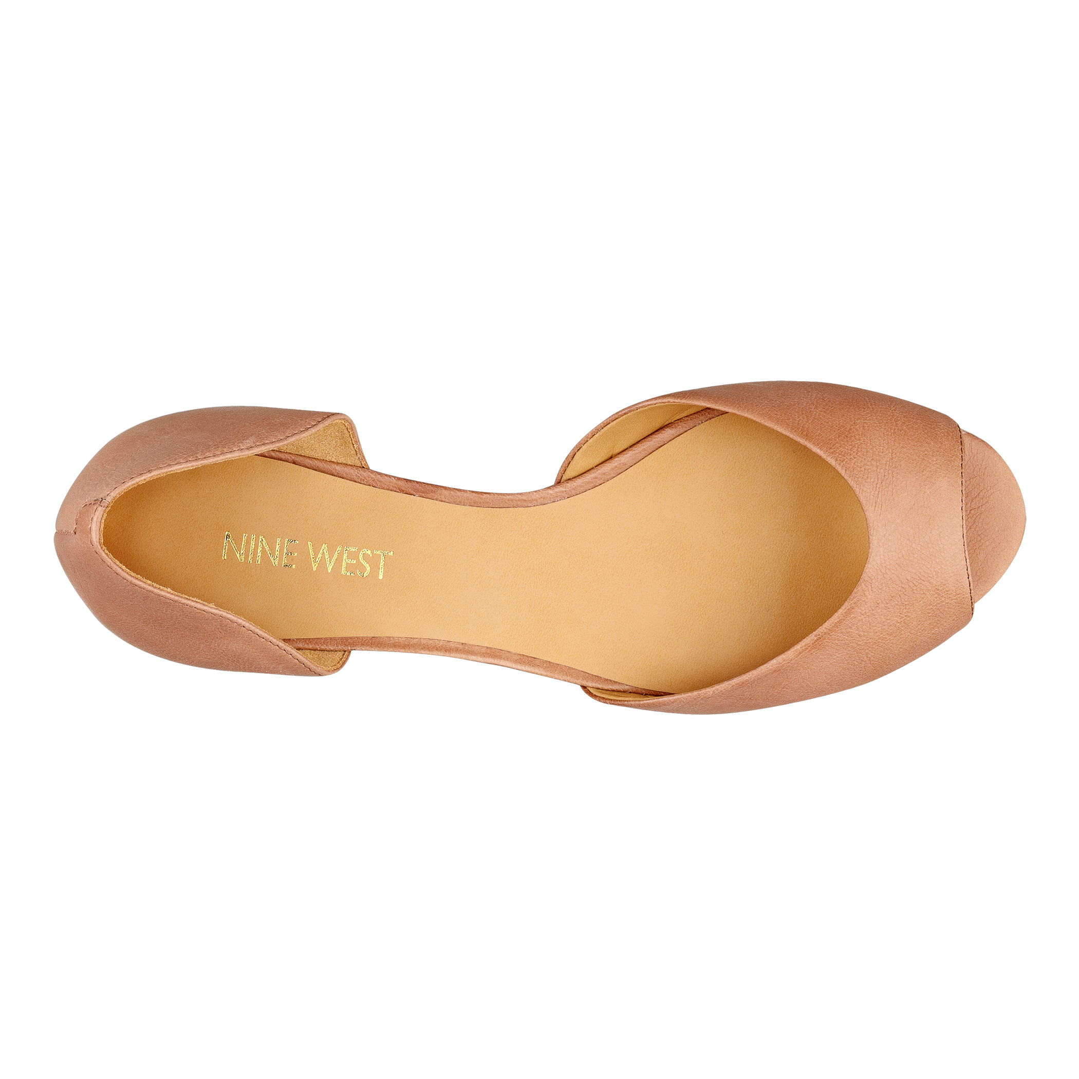 nine west peep toe flats