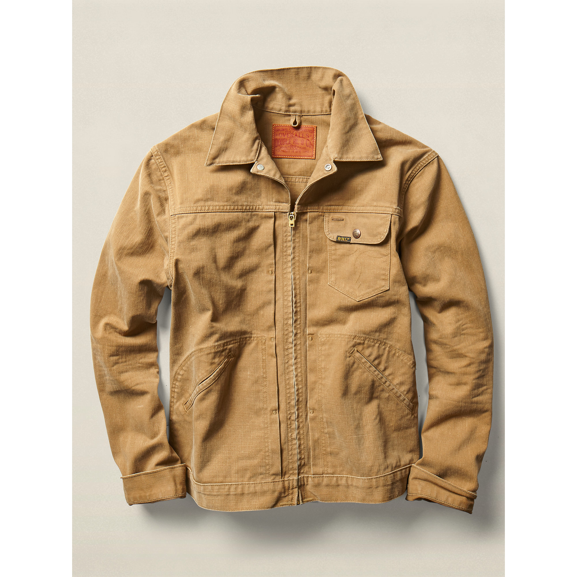 RRL Cotton Twill Jacket in Brown for Men - Lyst