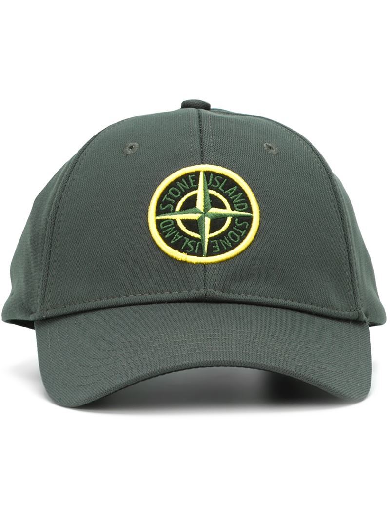 stone island green cap
