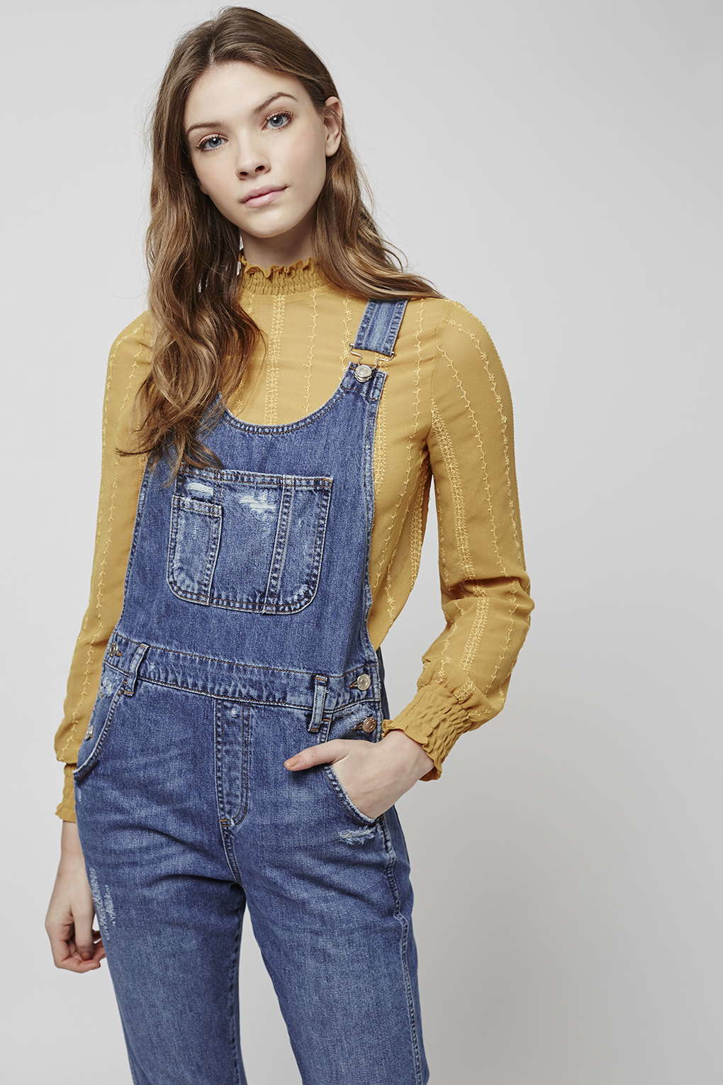 long denim dungarees