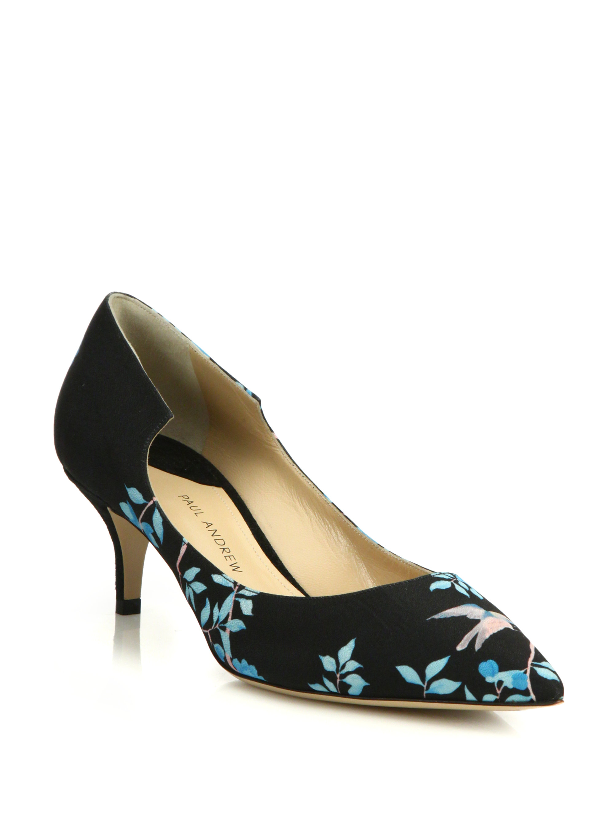 teal floral shoes
