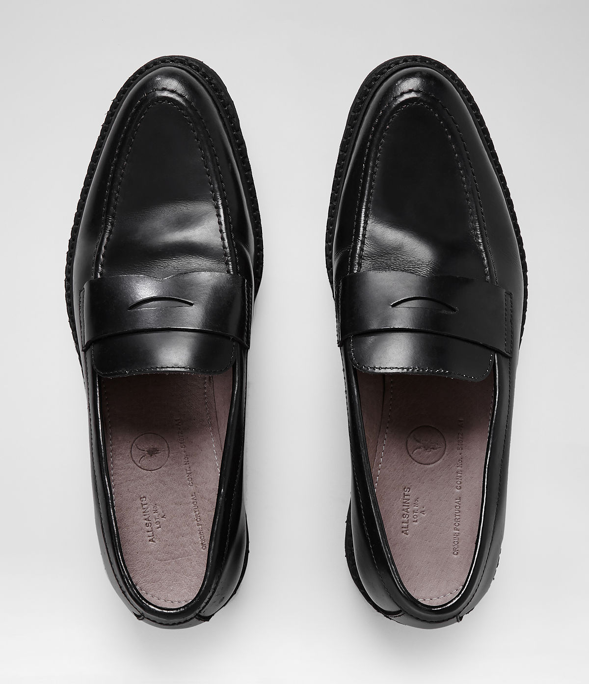 AllSaints Dedham Loafer in Black for Men - Lyst