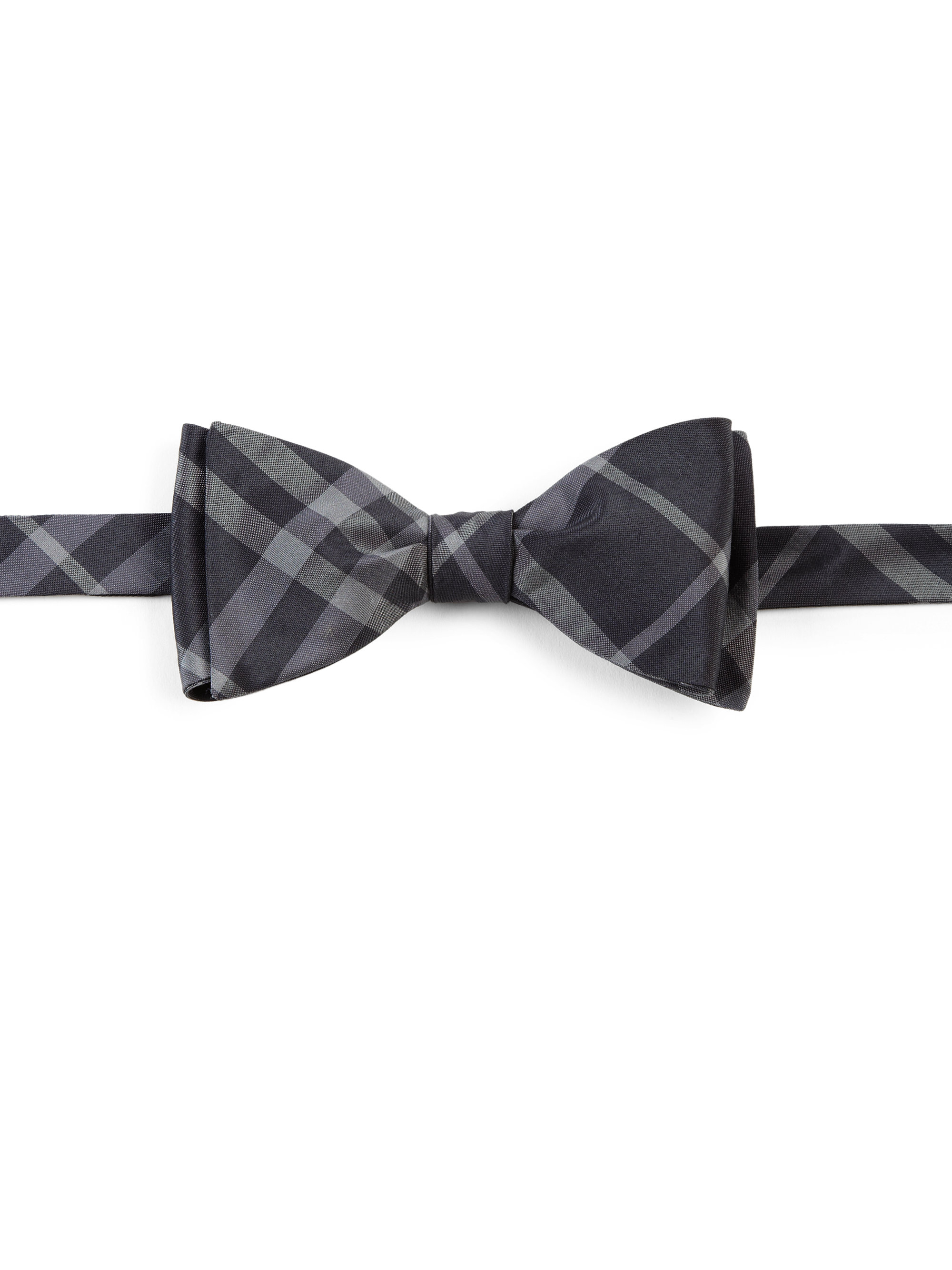 Burberry Blake Narrow Check Bow Tie in Charcoal (Black) for Men - Lyst
