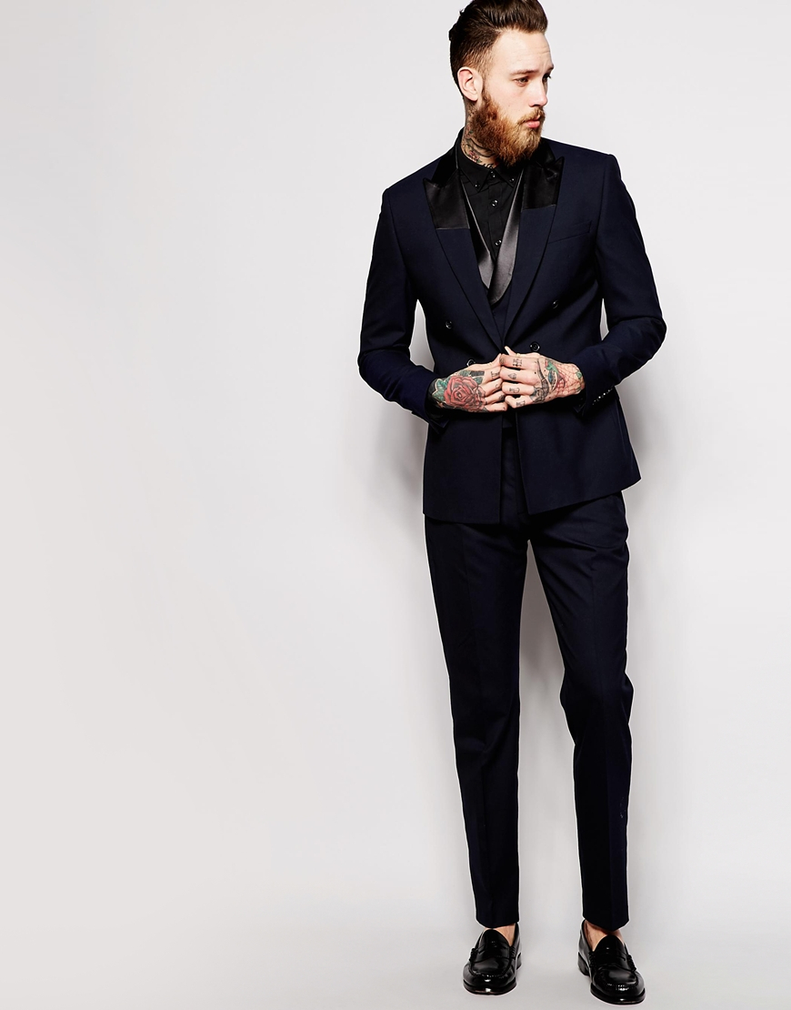 skinny leg tuxedo pants