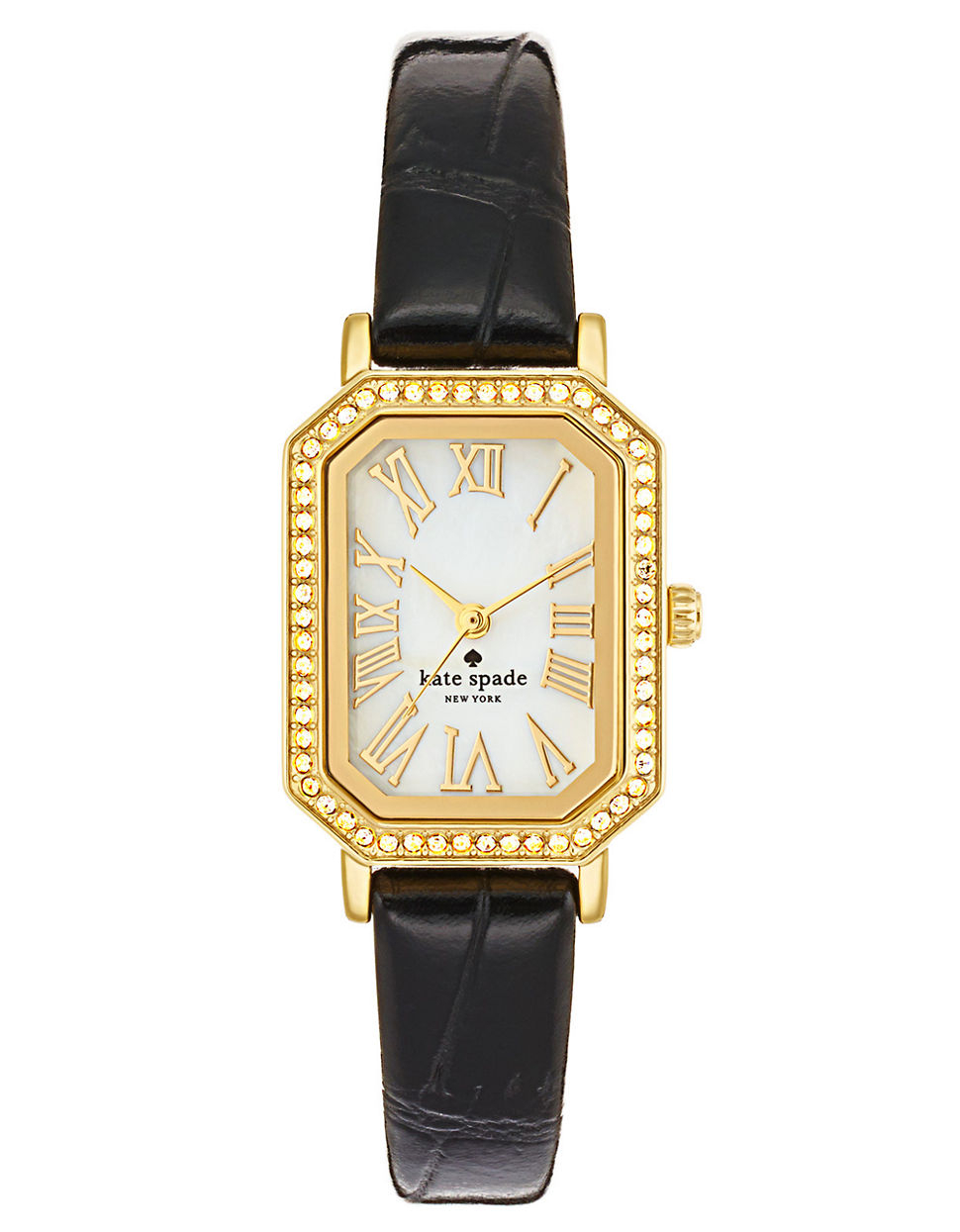 Kate spade Ladies Crystallized Tiny Hudson Watch in Black | Lyst