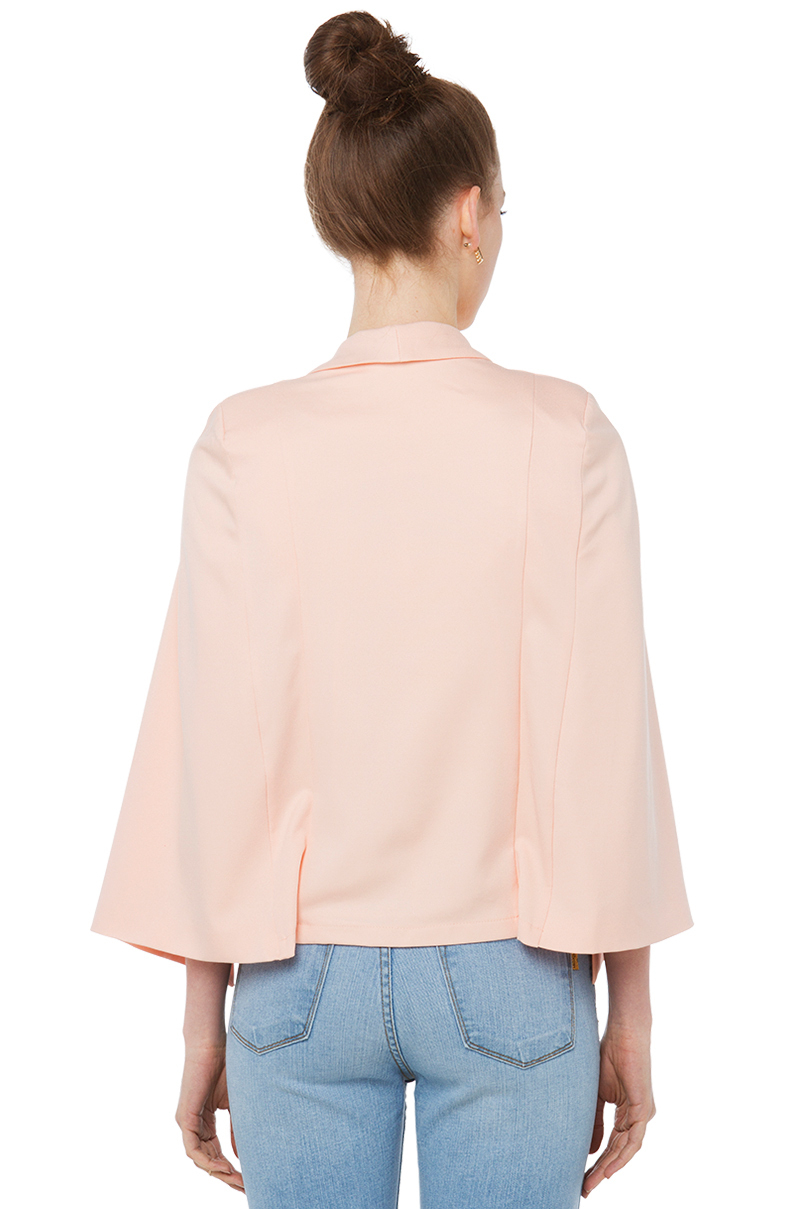 blush cape blazer