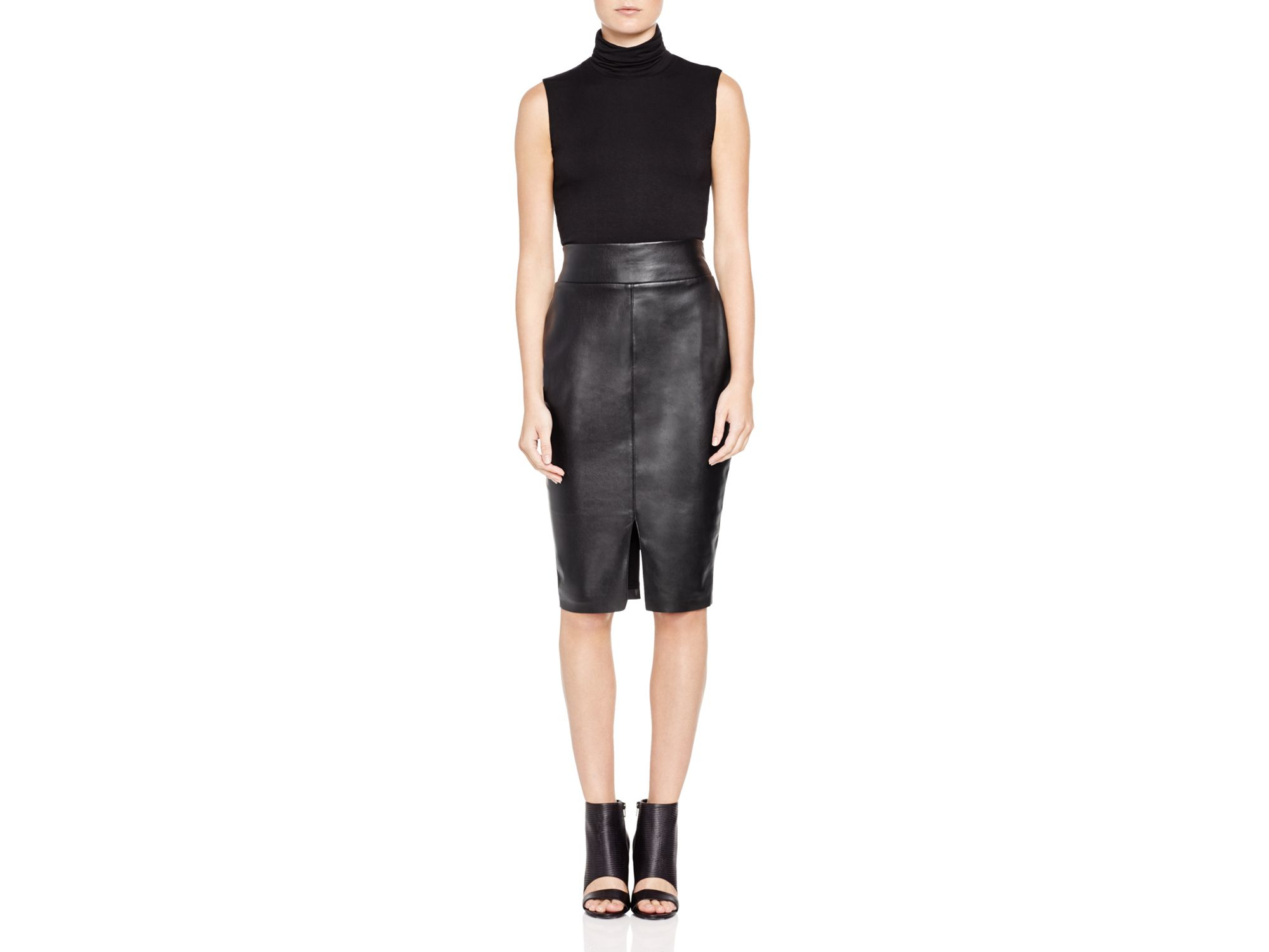 bailey 44 faux leather skirt