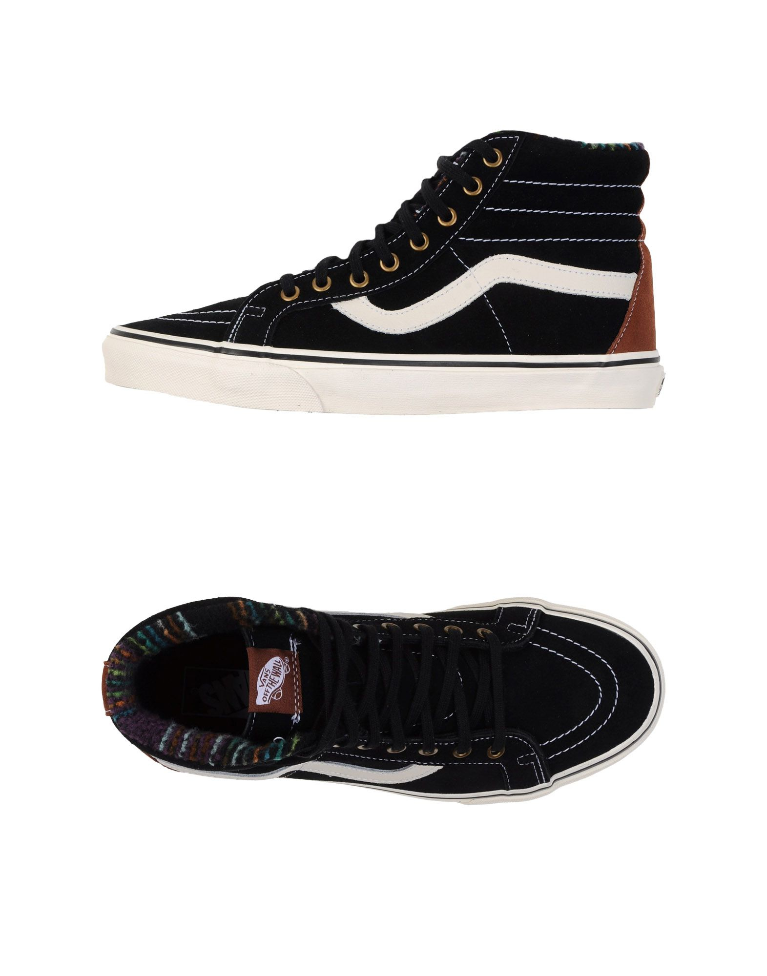 Vans Leather High-tops & Trainers in Black - Lyst