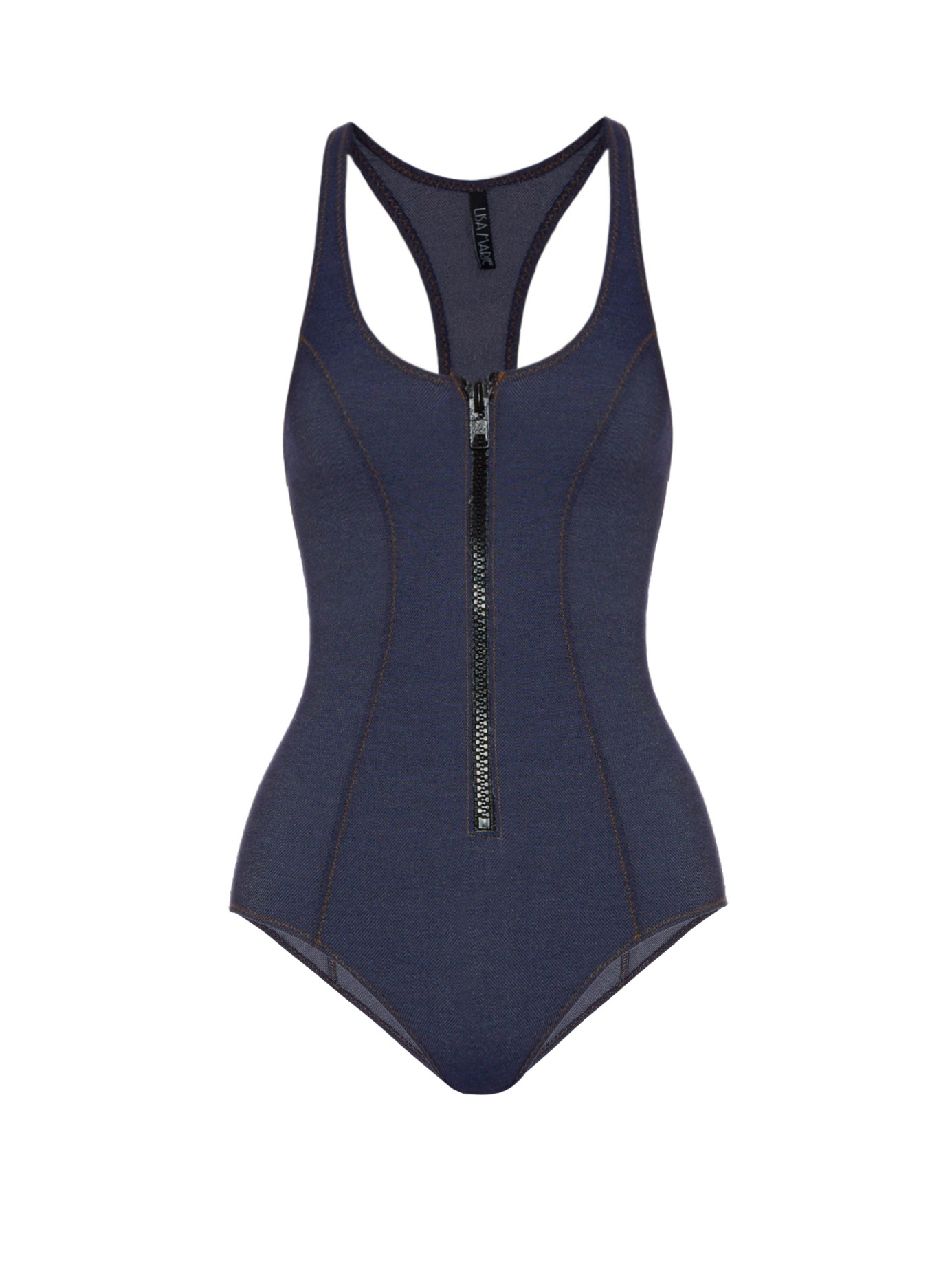 Lisa marie fernandez Elisa Denim Swimsuit in Blue Lyst
