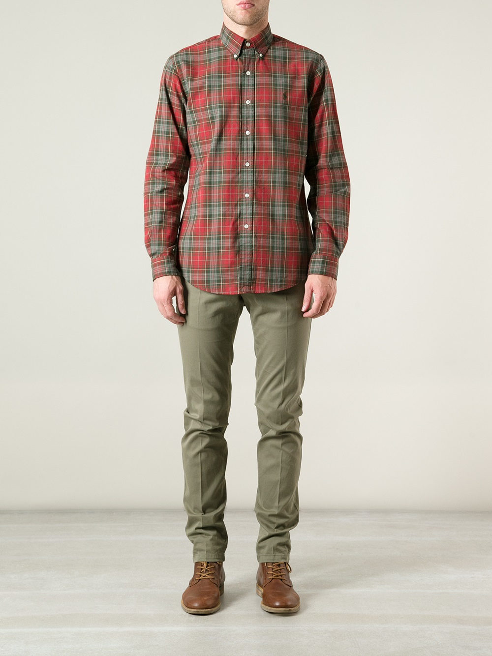 Polo Ralph Lauren Plaid Shirt in Red for Men - Lyst