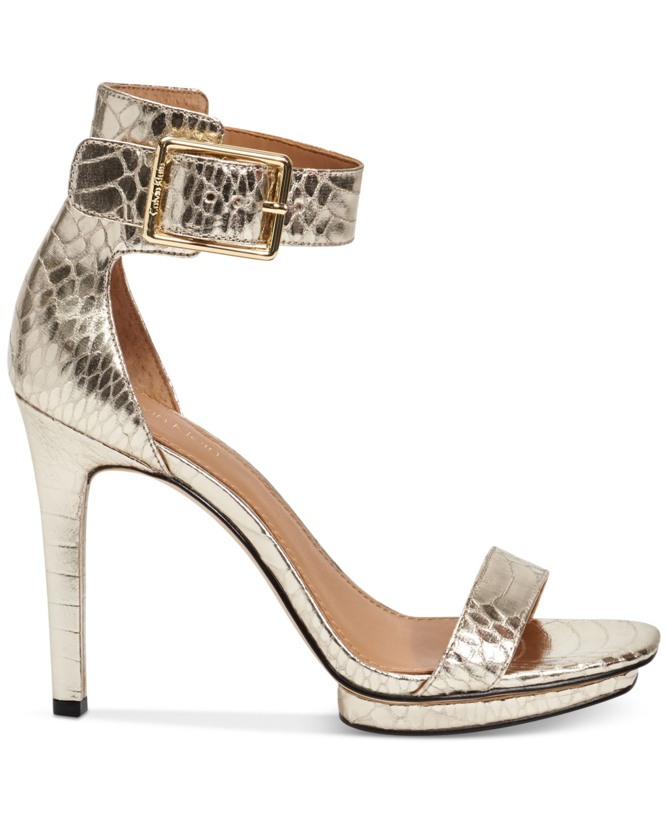 calvin klein gold heels