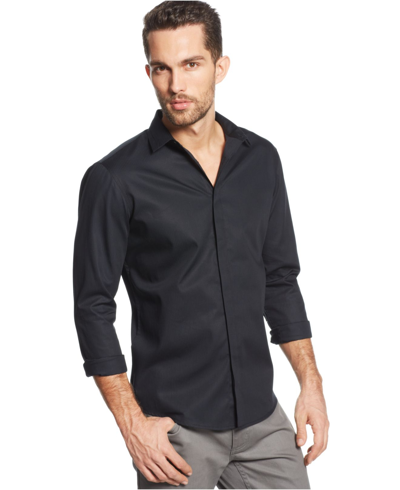 Lyst - Inc International Concepts Lucas Shirt in Black for Men