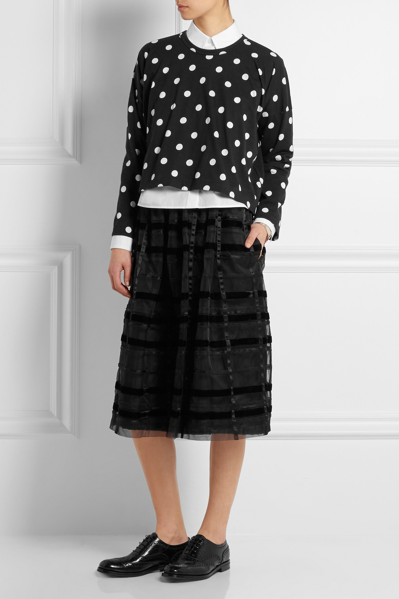 black polka dot comme des garcons