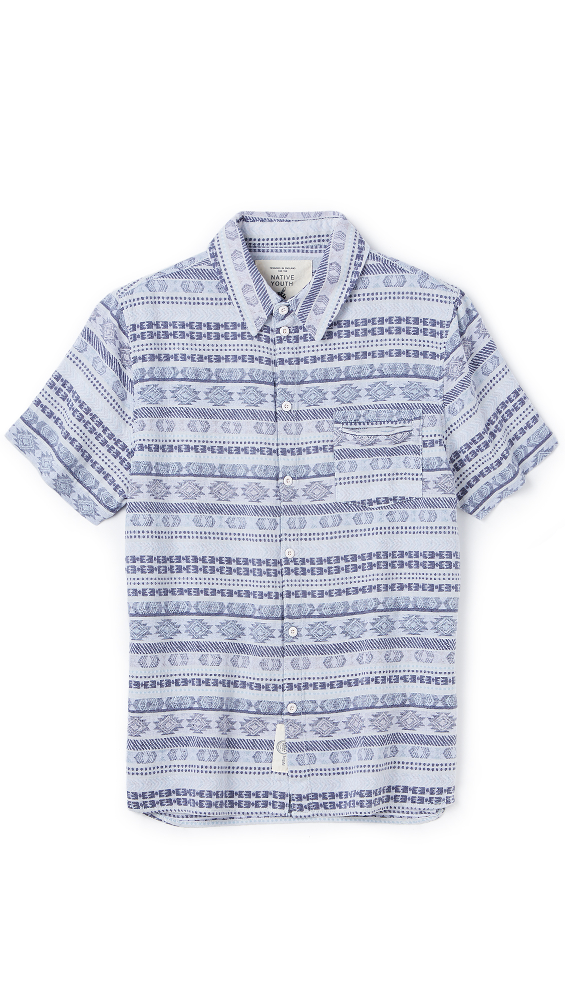 Lyst - Native youth Tapestry Jacquard Shirt in Blue for Men