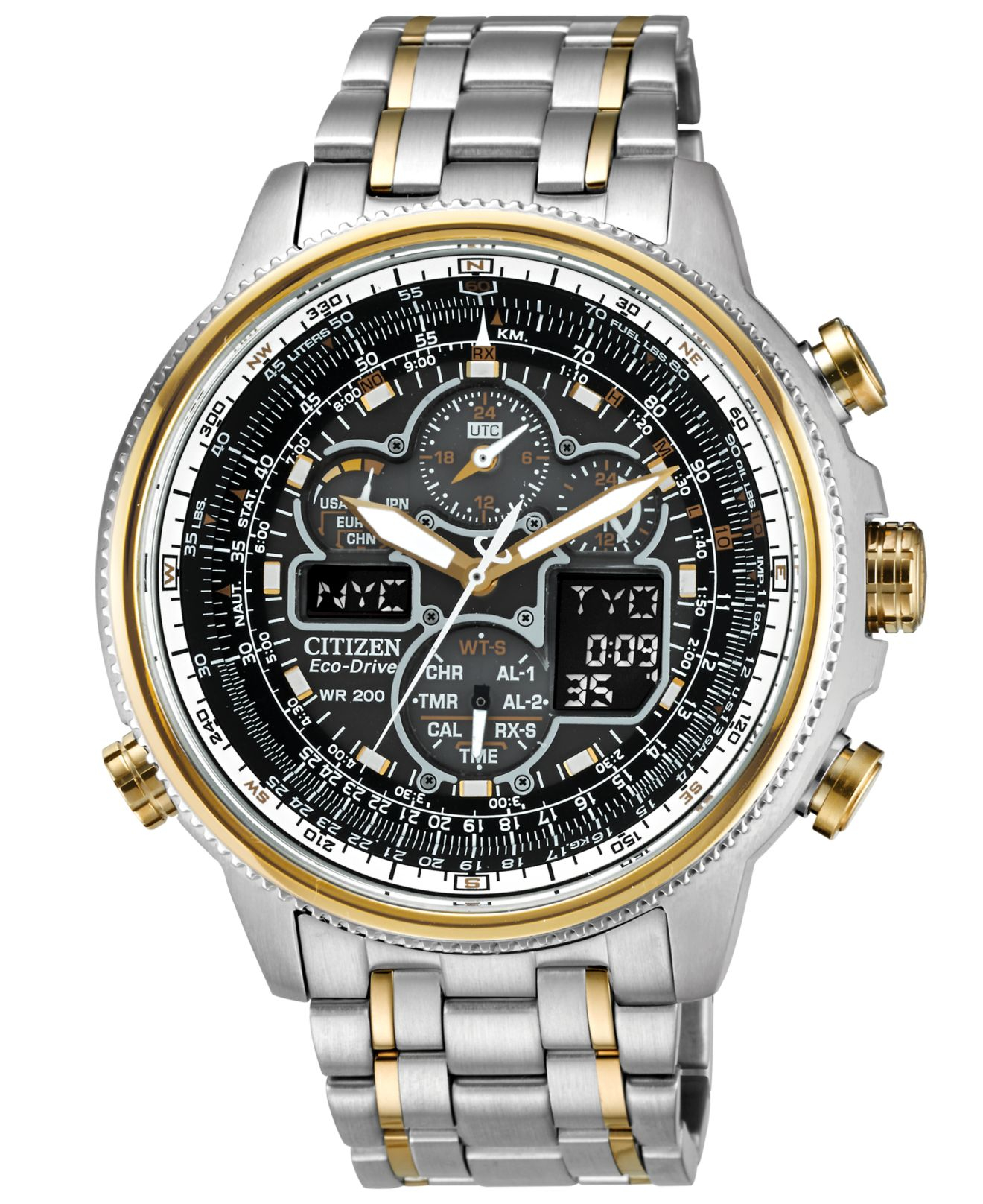 Citizen Men's Eco-drive Navihawk A-t Two-tone Stainless Steel