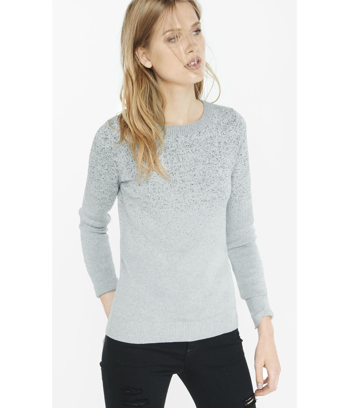express fitted crew neck sweater