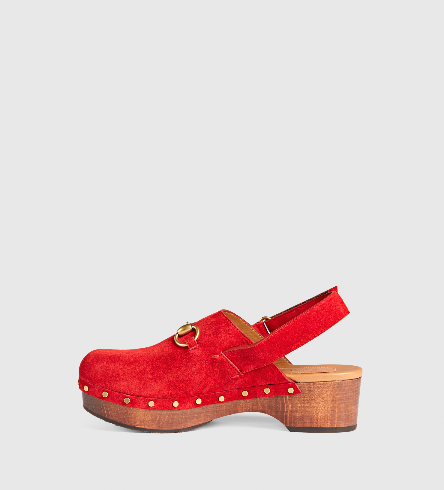 red suede clogs