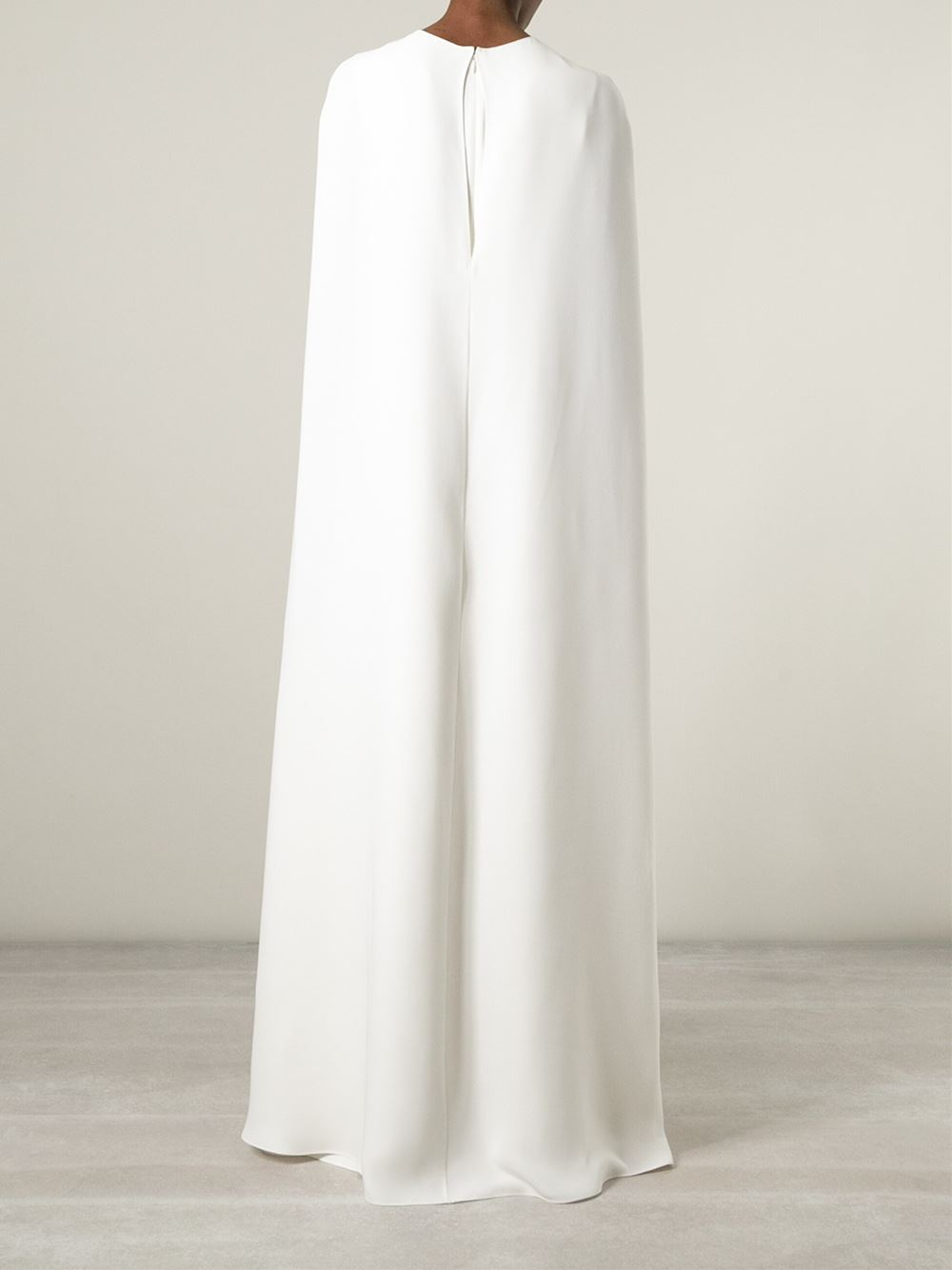 valentino white cape dress