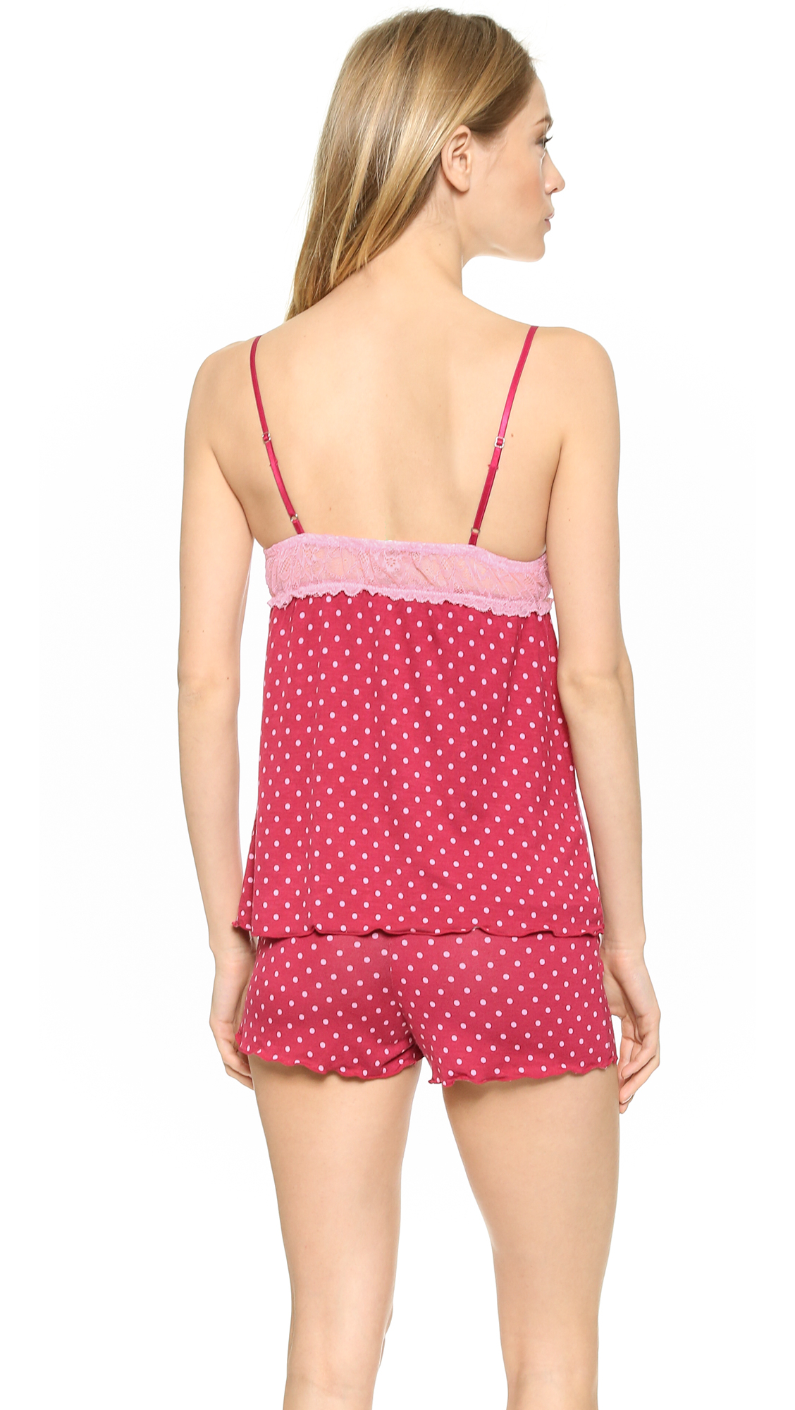 Honeydew Intimates Emma Dottie Pajama Set Maraschino Wafer In Red Lyst