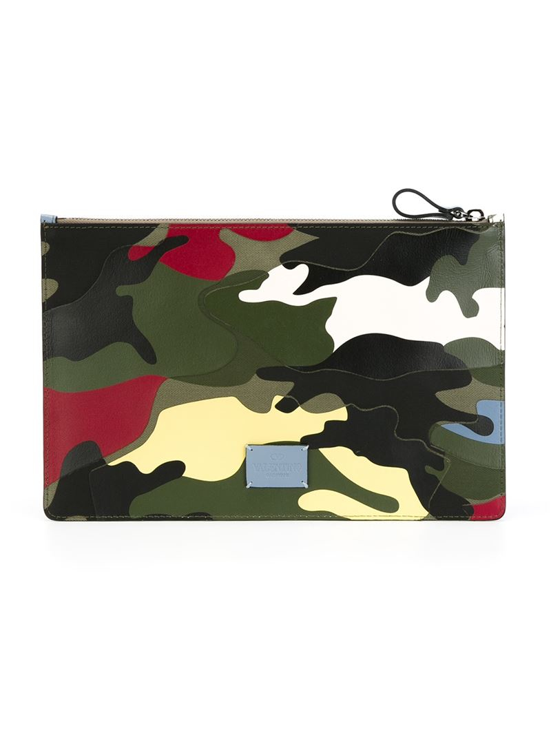 valentino camouflage clutch
