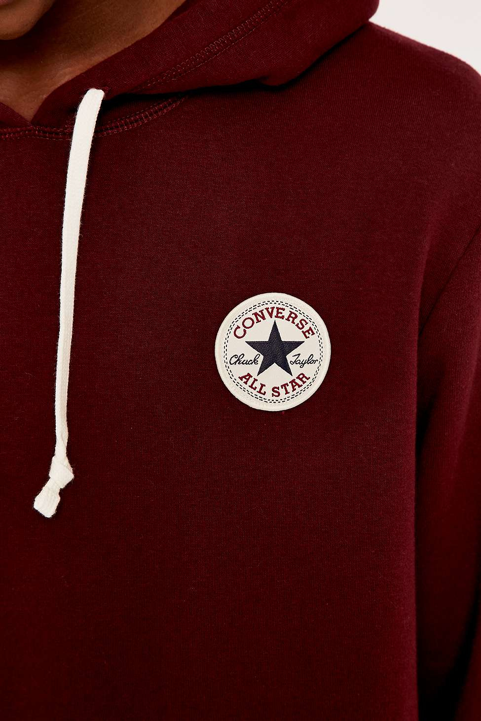 Converse All Star Core Bordeaux Hoodie Sweatshirt in Red for Men | Lyst UK
