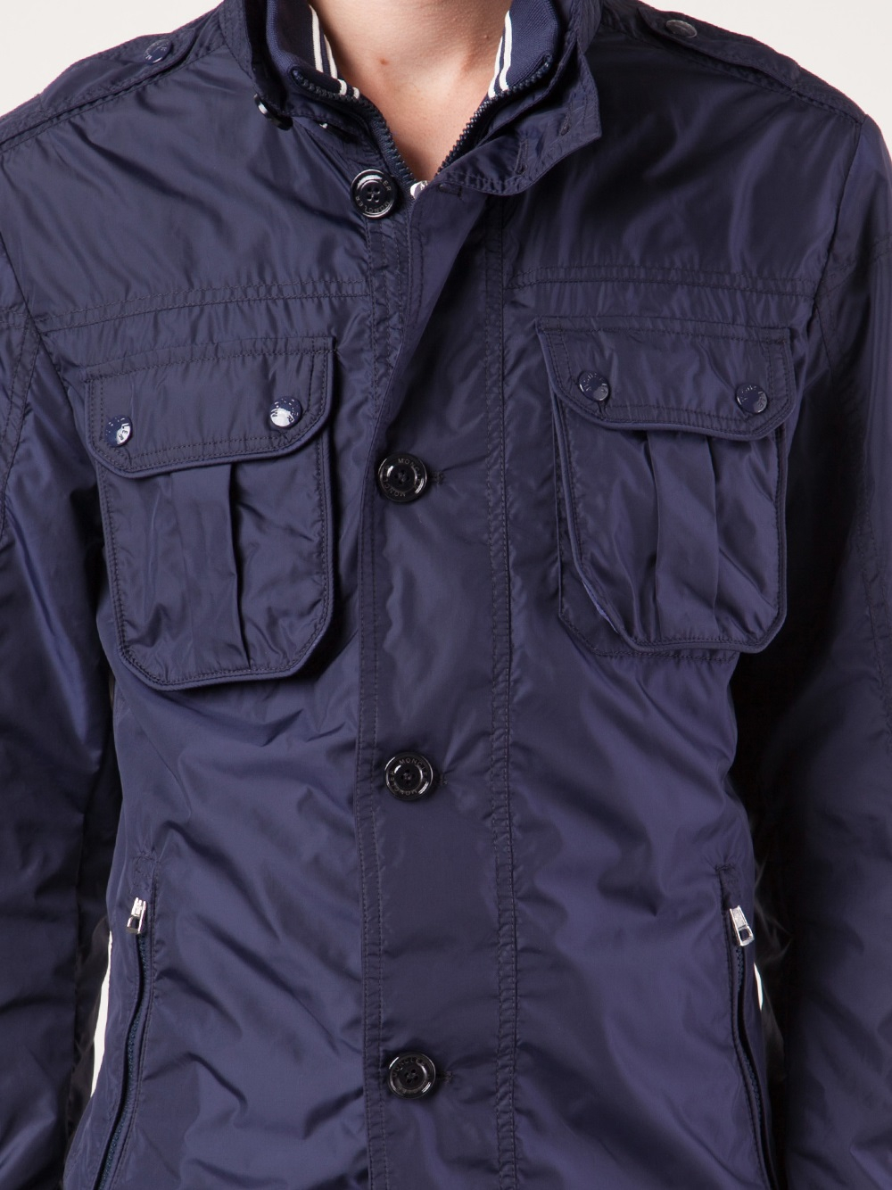 Moncler Windbreaker Jacket in Blue for Men - Lyst