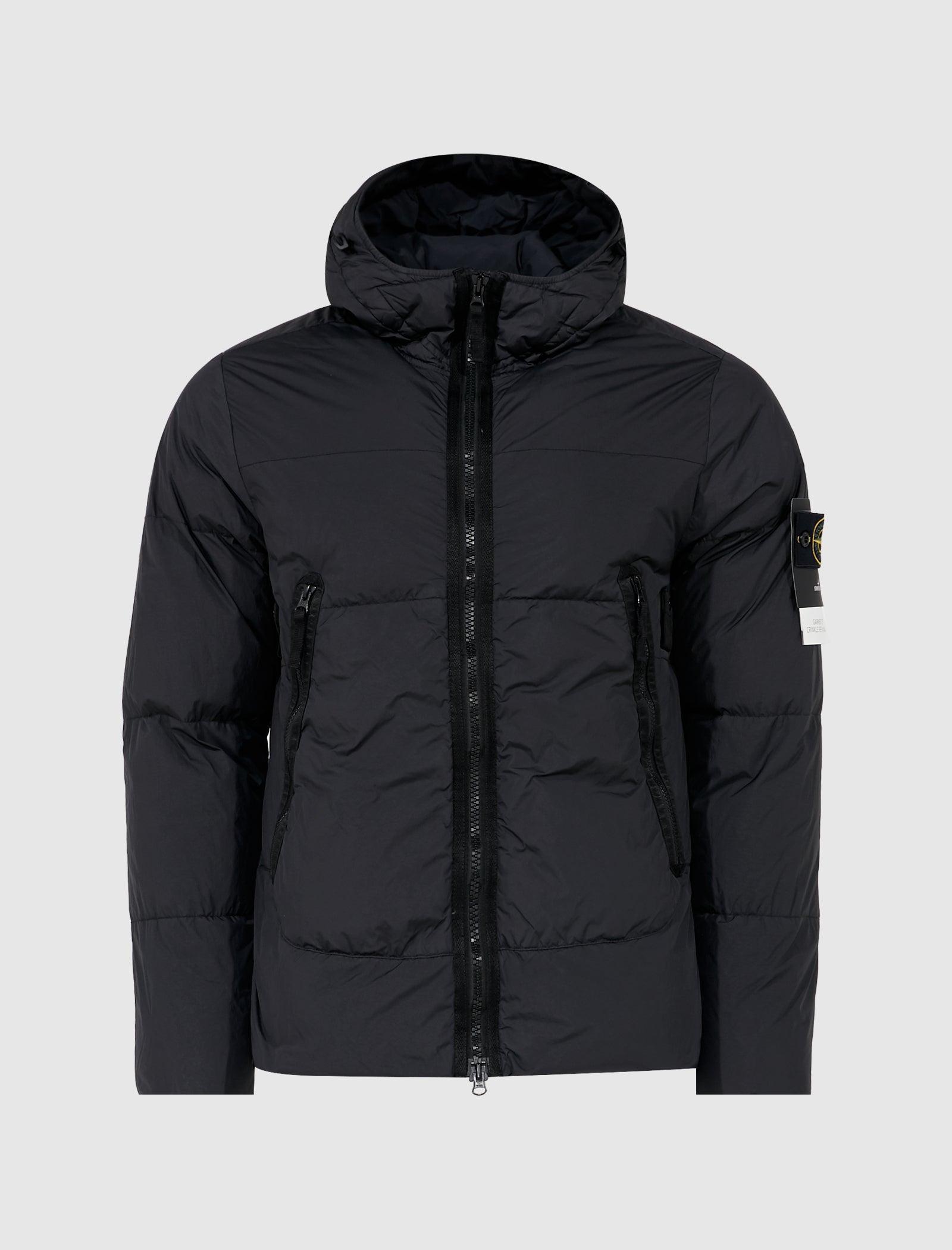 Stone Island Garment Dyed Crinkle Reps Down Jacket in Black for