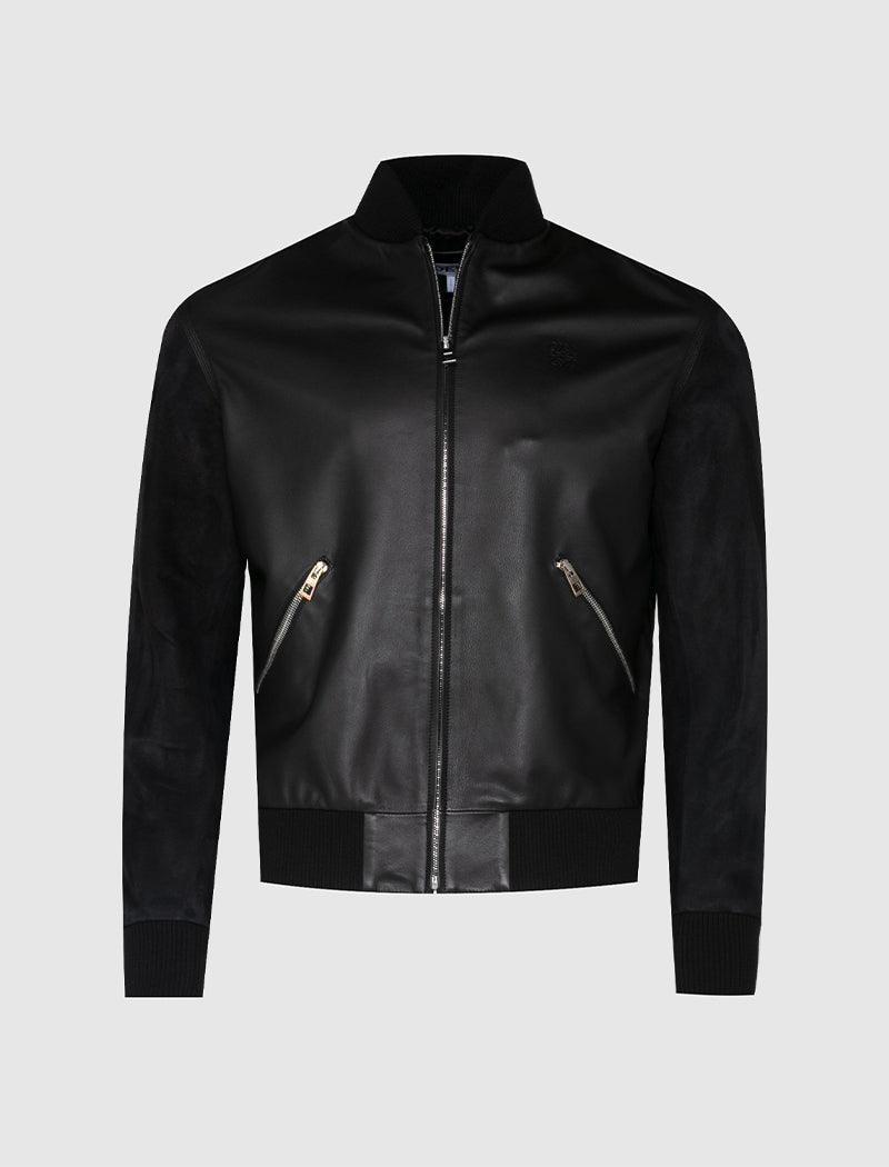 Loewe Leather Jacket in Black for Men | Lyst