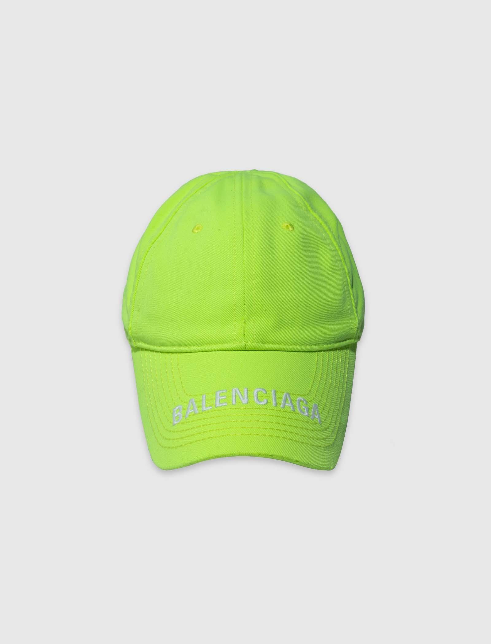 Balenciaga Hat Logo Visor Cap in Green for Men | Lyst